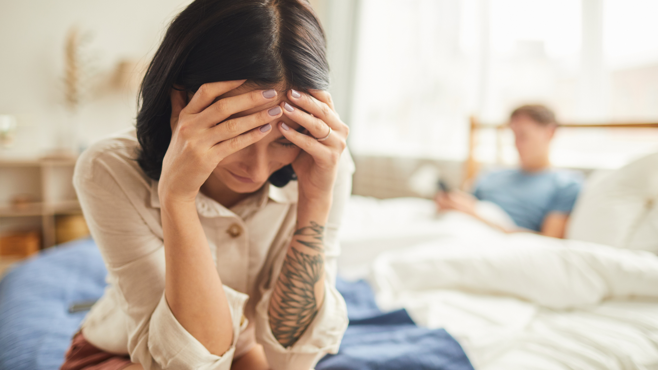 Woman experiencing relational trauma response RTR